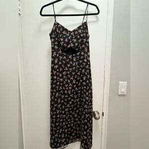 Bailey 44 Black Floral Dress with Cutout